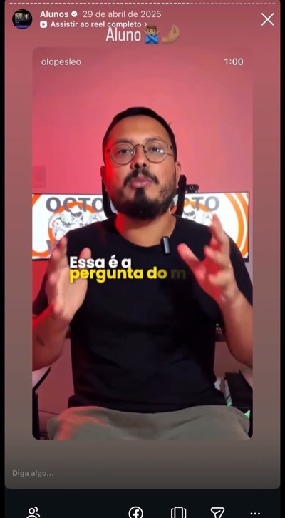 Depoimento de aluno