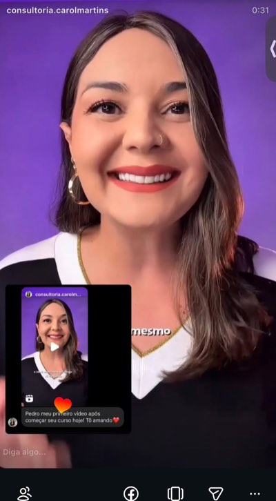 Depoimento de aluno